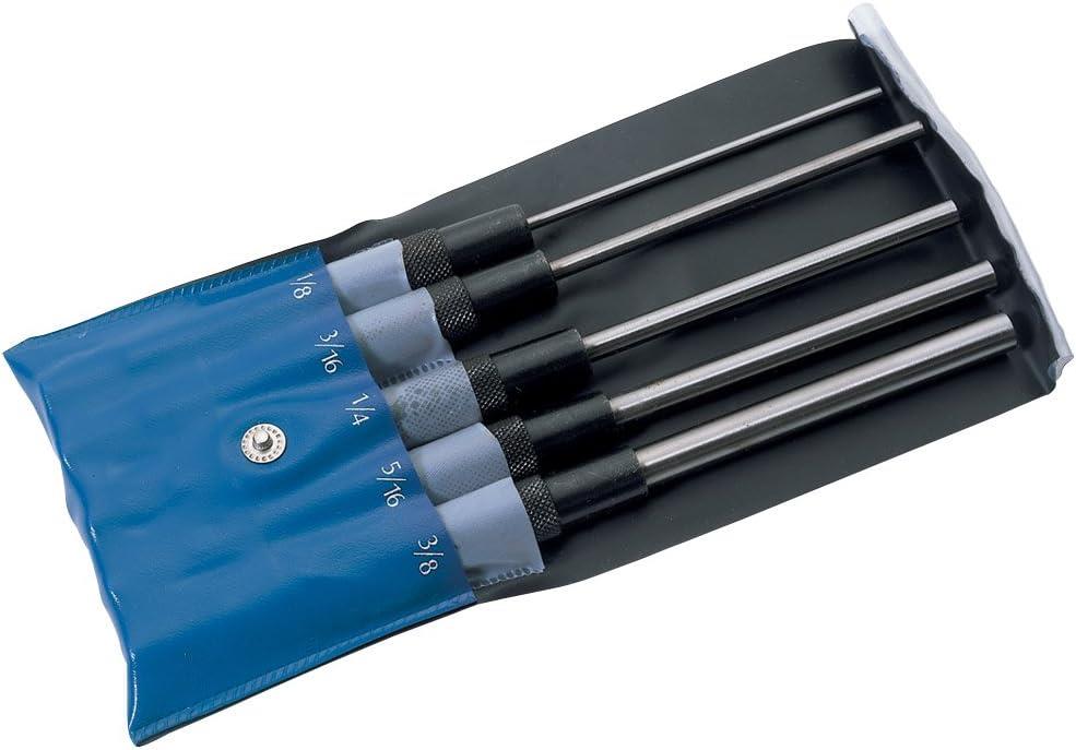 19674 Draper Parallel Pin Punch Set, 200mm (5 Piece) 5P Punch and Chisel Sets Professional Trade DIY Workshop Garage Use