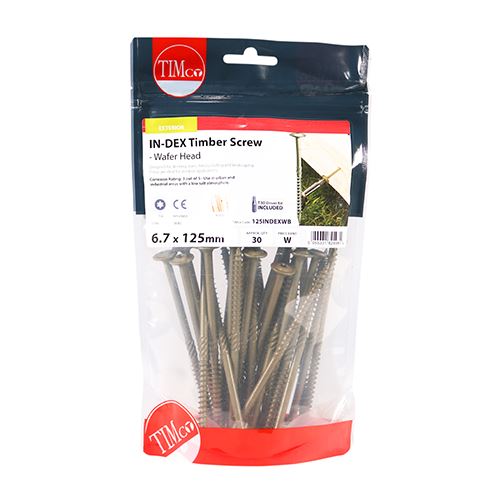 TIMCO Wafer Head Timber Screw- Green 6.7 x 125 Green Pack 30