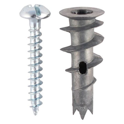 TIMCO Metal Speed Plug & Screw 31.5mm Silver Pack 100