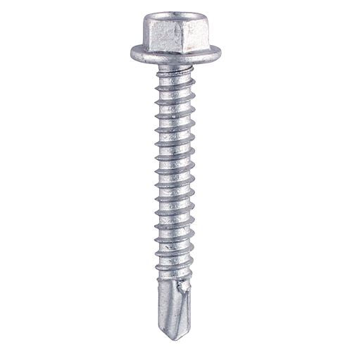 TIMCO Hex Screw S/DRILL No3 Zinc 10 x 1/2 Silver Pack 1000