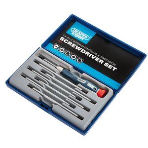 Draper 14/1 REVERSIBLE PREC'N S/D SET 78925 Reversible Precision Screwdriver Set (8 Piece - giving 14 tip sizes)