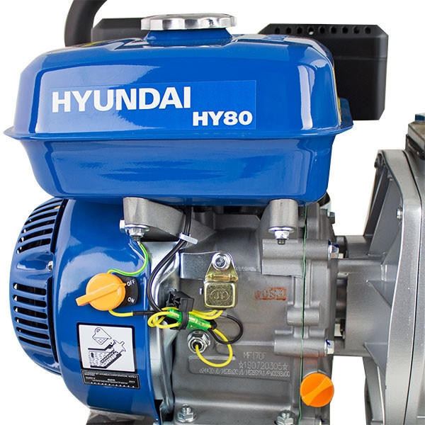 Hyundai HY80 Petrol Water Pump 212cc 3in 80mm Clean Water 966L/min 28m Head 6.5hp Professional Transfer Pump Drainage Pump Drainage Transfer Pump