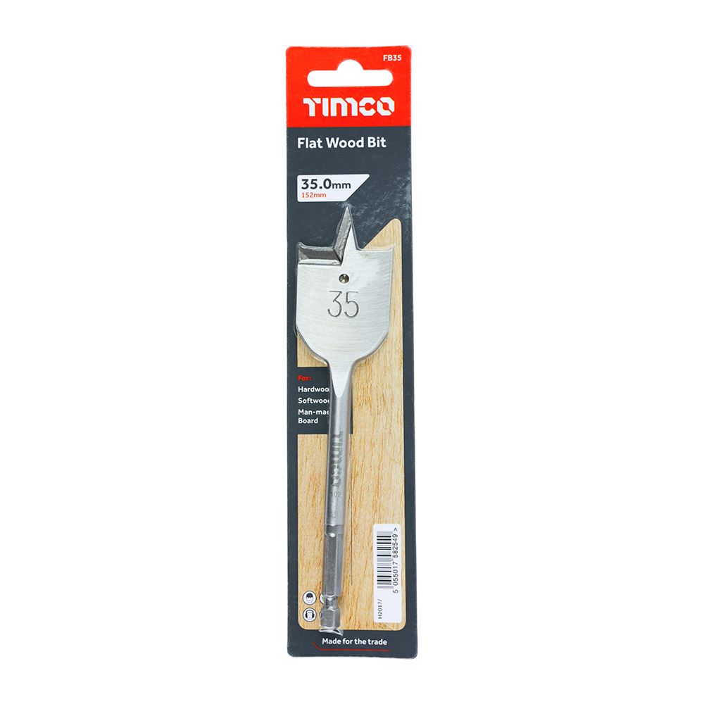 TIMCO Flat Wood Bit 35.0 x 152 Pack 1