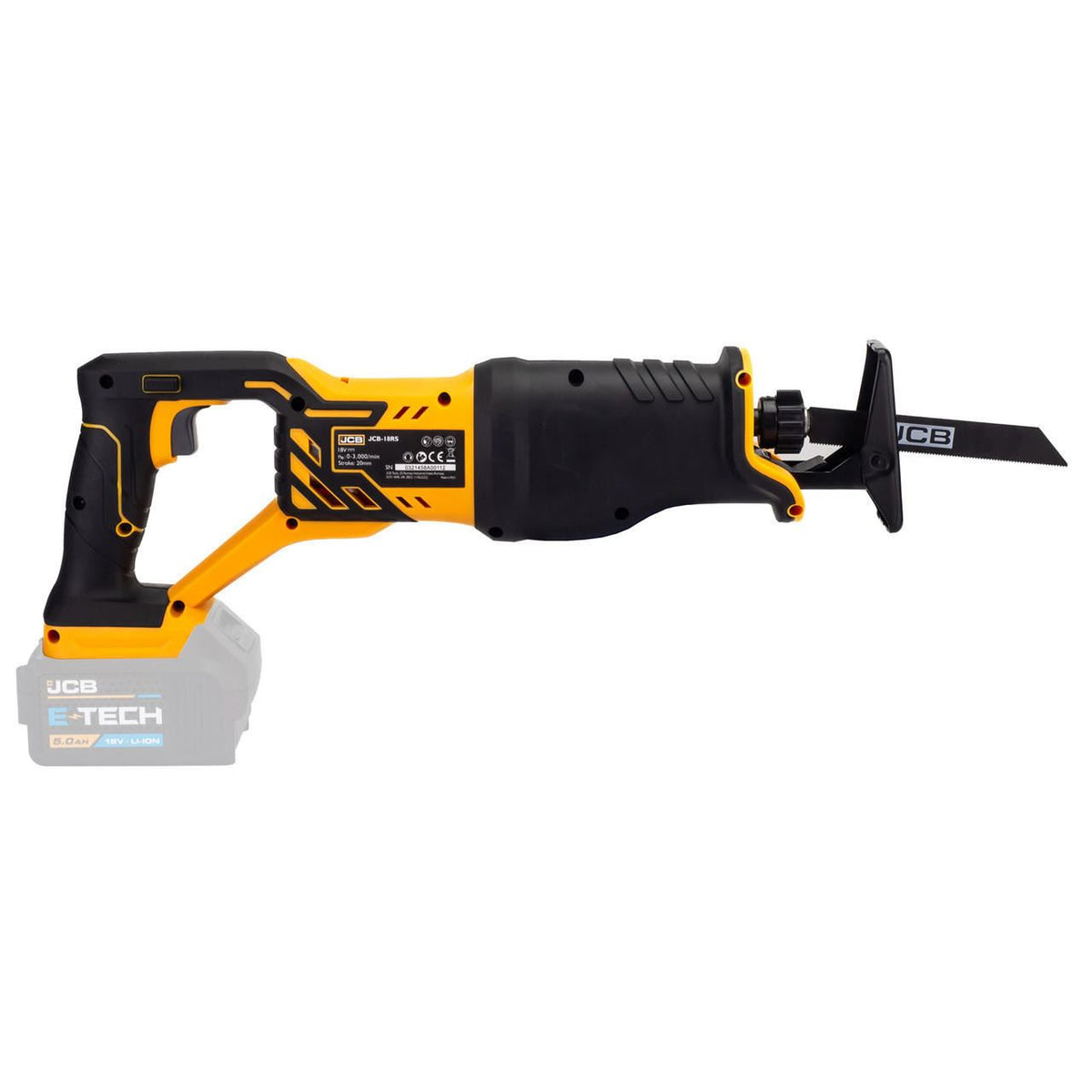 JCB 21-18RS-B Reciprocating Saw 18V Cordless Variable Speed Body Only Recip Saw Sabre Saw