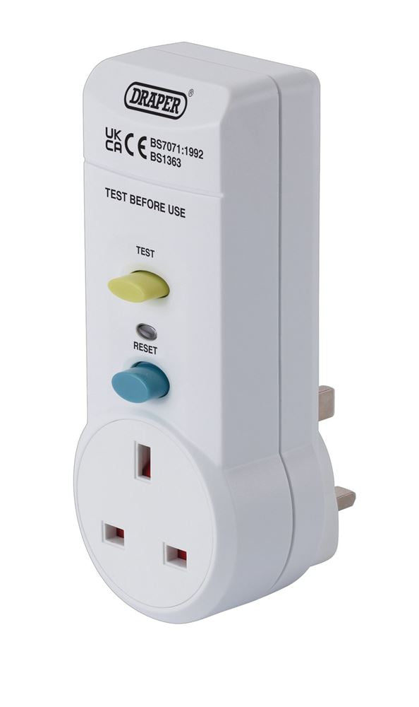 Draper RCD ADAPTOR 13 AMP 10205 10205 RCD Adaptor, 230-240V, 13 AMP
