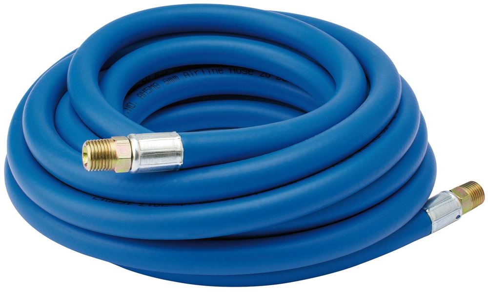 Draper 38306 PVC Air Line Hose 5m with 8mm Bore and 1/4" BSP Male Zinc-Plated Fittings for Workshop and Industrial Air Tools