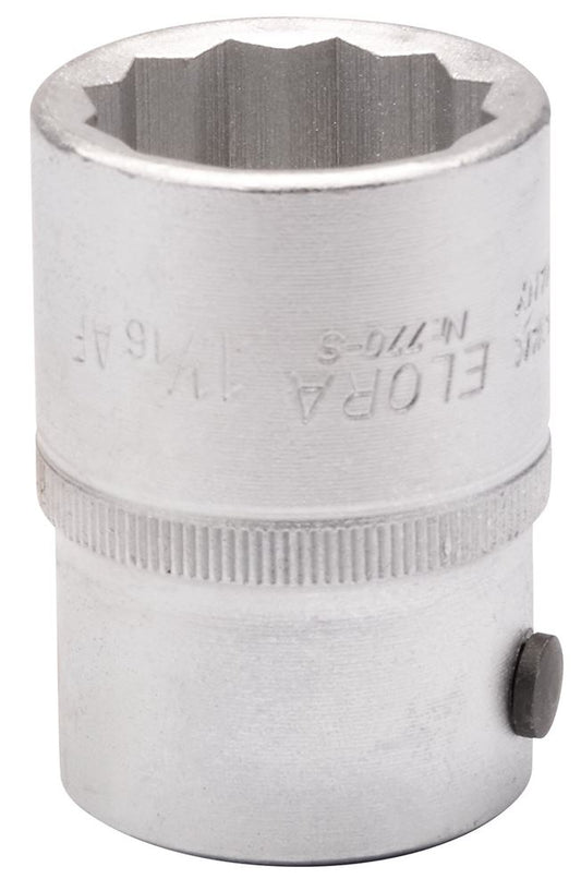 00484 Elora Elora Bi-Hexagon Socket, 1.1/16 3/4 Sq. Dr. 770-SA 1.1/16 3/4 Sockets Professional Trade DIY Workshop Garage Use