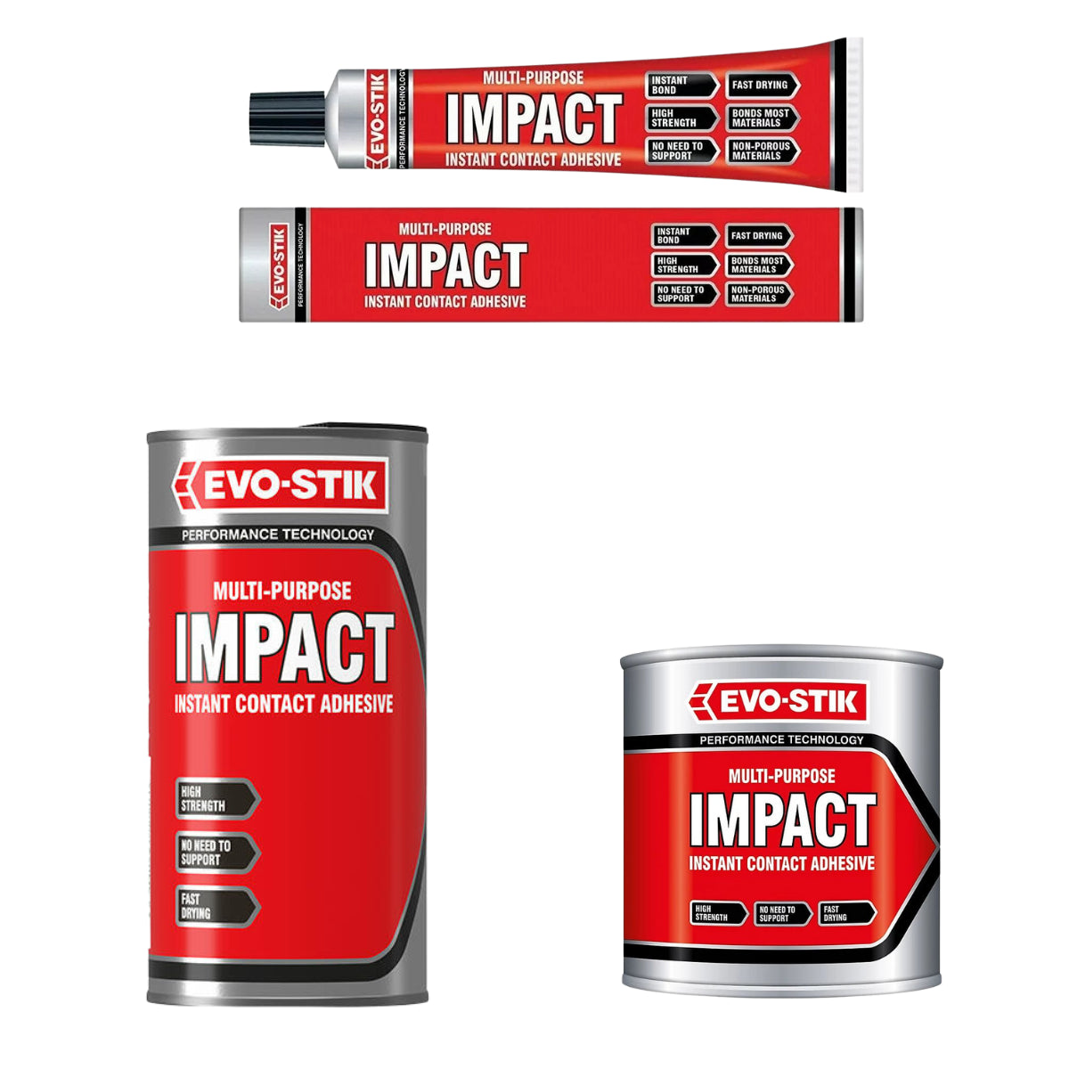 EVO-STIK Impact Adhesive, Multipurpose, High-Strength Adhesive, Bonds Instantly on Contact, Fast Drying