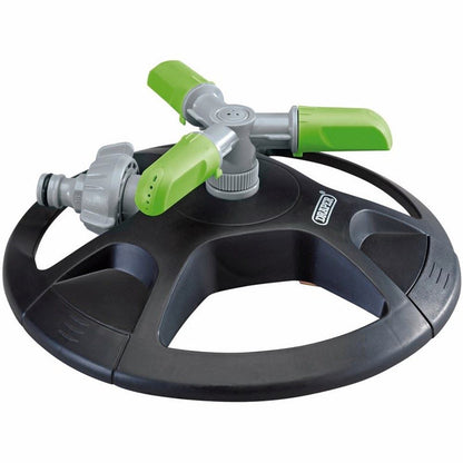 27757 Draper Revolving 3-Arm Sprinkler GWRS Garden Sprinklers Professional Trade DIY Workshop Garage Use