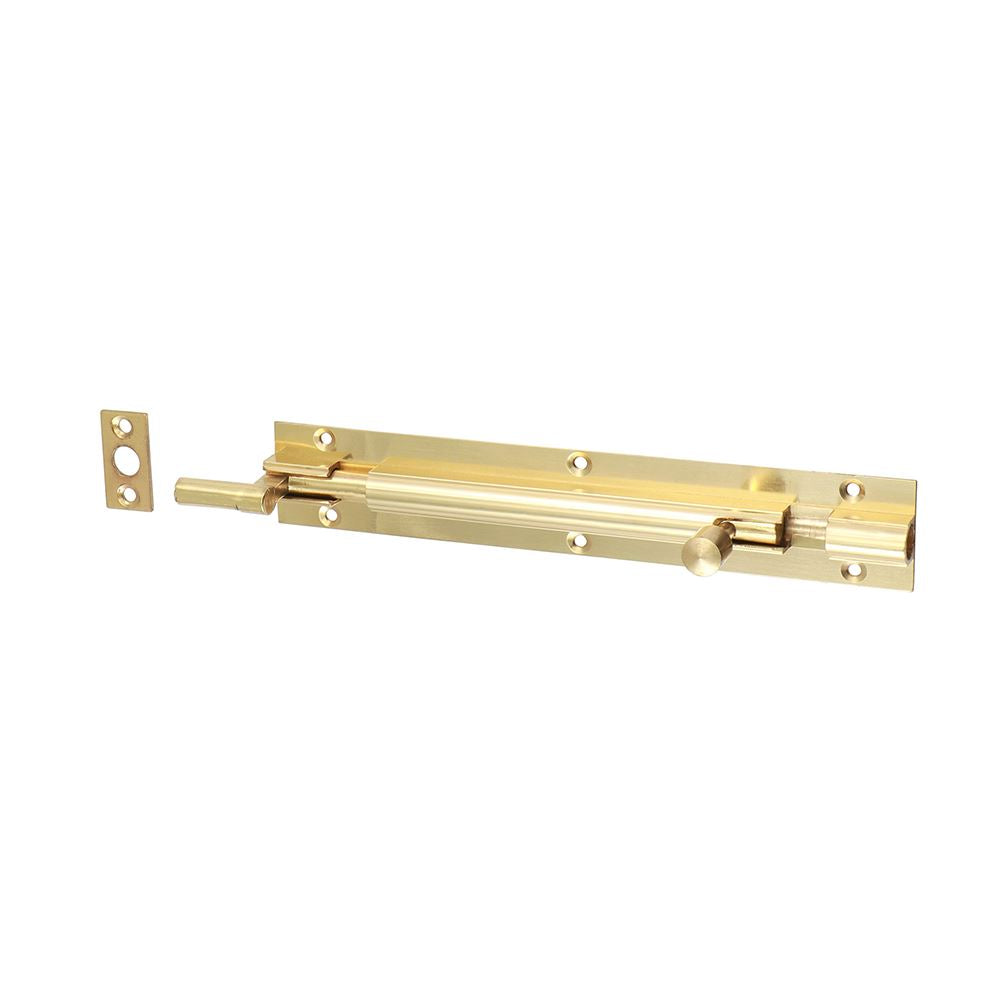 TIMCO Nkd. Barrel Bolt Pol. Brass 150 x 25mm Pack 1