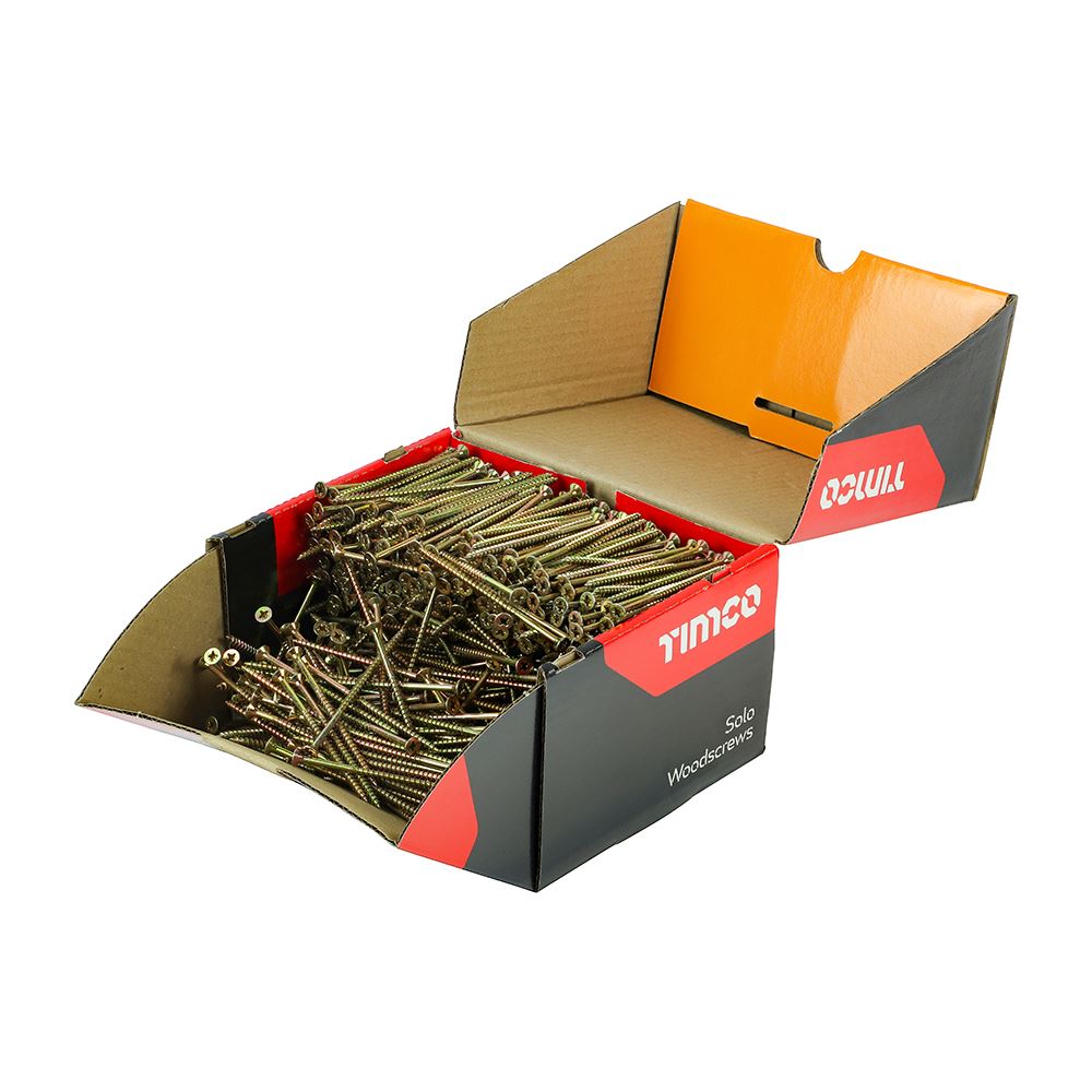 TIMCO Solo Woodscrew CSK - ZYP (IND) 5.0 x 100 Gold Pack 1000