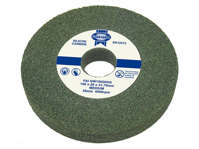 Faithfull FAIGW15016GG General Purpose Grinding Wheel 150 x 16mm Green Grit |