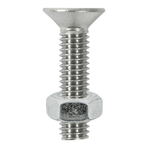 TIMCO CSK Socket & Nut - A2 SS M6 x 20 Pack 8