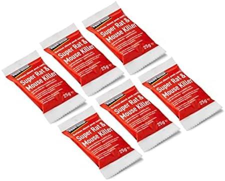 Pest Stop Super Rat & Mouse Killer Sachets - difenacoum (6 x 25g) (Pack of 6)