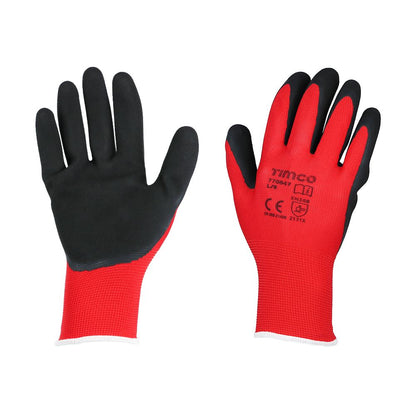TIMCO Toughlight Glove Latex Sandy Large Pack 1