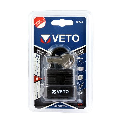 TIMCO Weatherproof Padlock 40mm Pack 1