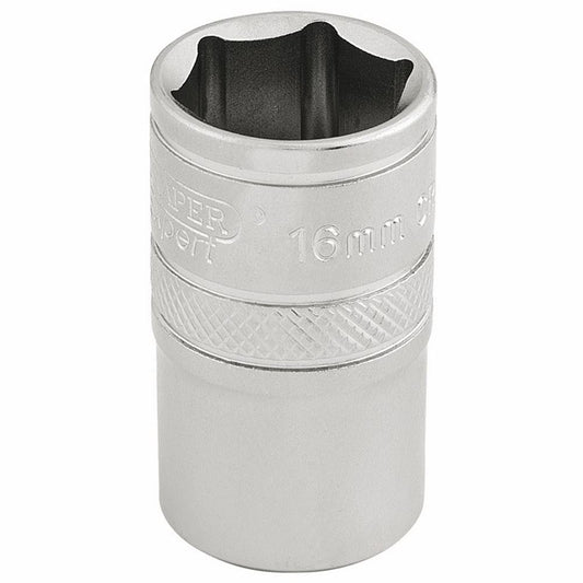 16606 Draper Expert Expert 6 Point Metric Socket, 1/2 Sq. Dr., 16mm H-MM/MS 1/2 Sockets Professional Trade DIY Workshop Garage Use