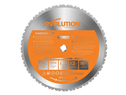 EVL Multi-Material Chop Saw Blade 355 x 25.4mm x 36T