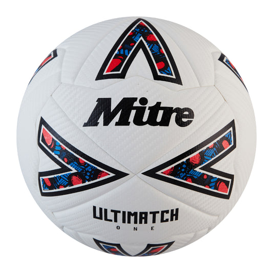 Mitre Ultimatch One Football - 3 - White/Black/Red