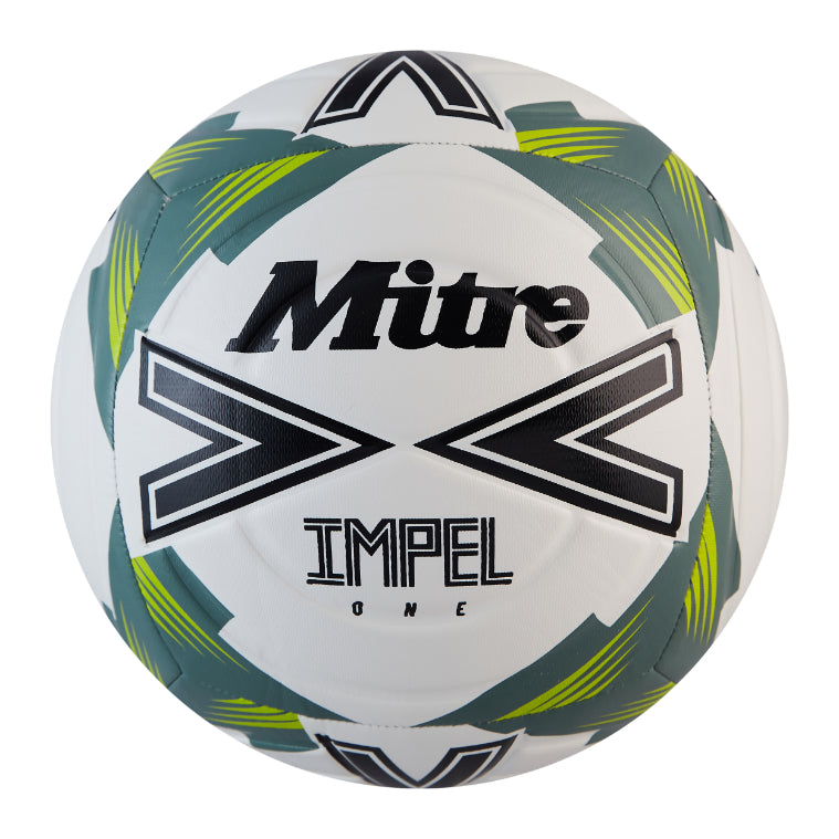 Mitre Impel One Football - 5 - White/Black/Sage