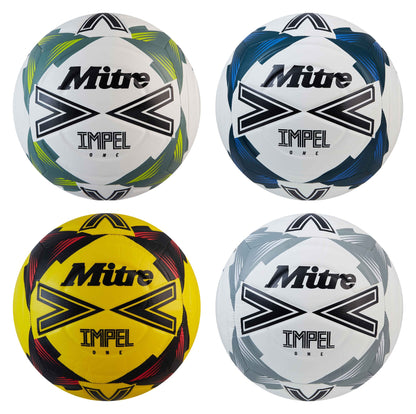 Mitre Impel One Football - 3 - Pink/White/Teal