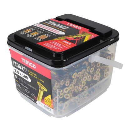 TIMCO Velocity Screw PZ2 CSK ZYP 5.0 x 90 Gold Pack 325