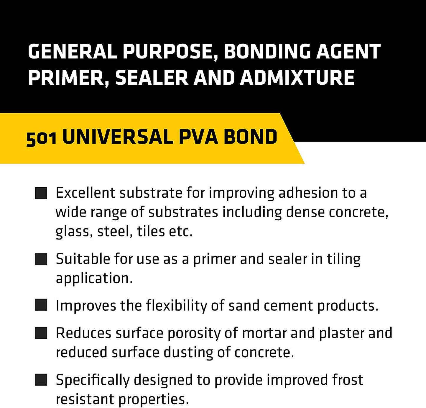 Everbuild 501 5 Litre PVA Bond Multi Purpose bonding Primer