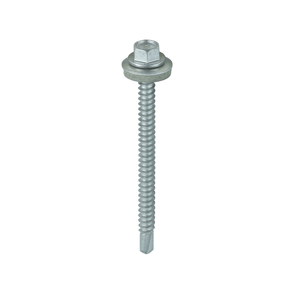 TIMCO Hex Screw W16 S/DRILL No3 EXT 5.5 x 70 Silver Pack 100