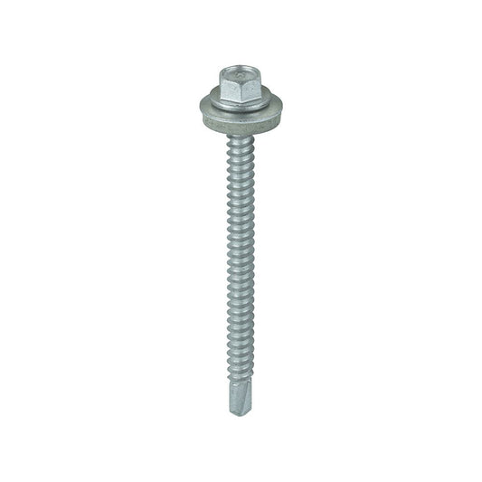 TIMCO Hex Screw W16 S/DRILL No3 EXT 5.5 x 70 Silver Pack 100