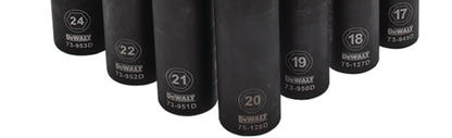 DeWalt McLaren Deep Impact Socket Set 1/2in Drive 7 Piece Heavy Duty