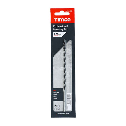 TIMCO Professional Masonry Bit 6.0 x 150 Pack 1
