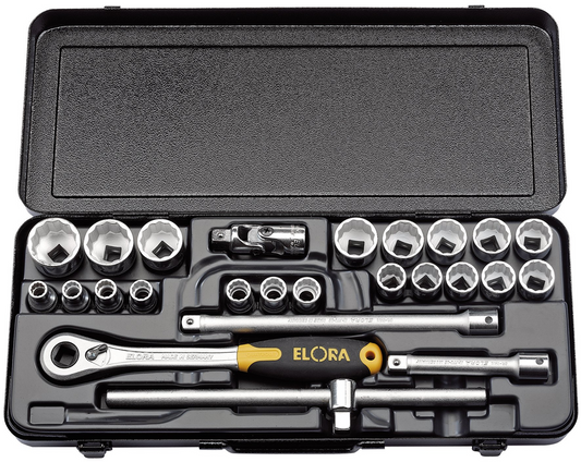 Draper 1/2SQ DRIVE SOCKET SET MM 50648 1/2 Sq. Dr. Metric Socket Set (25 Piece)