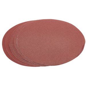 Draper 222MM SANDING DISC ASSORT PK5 72233 Hook and Loop Aluminium Oxide Sanding Discs (230mm)
