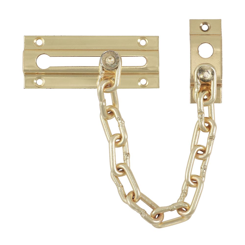 TIMCO Door Chain E. Brass 85mm Pack 1