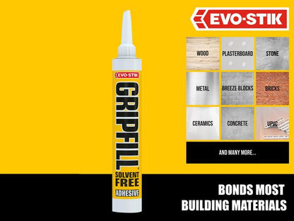 EVO-STIK 30812124 Gripfill Solvent-Free Yellow Adhesive 350ml