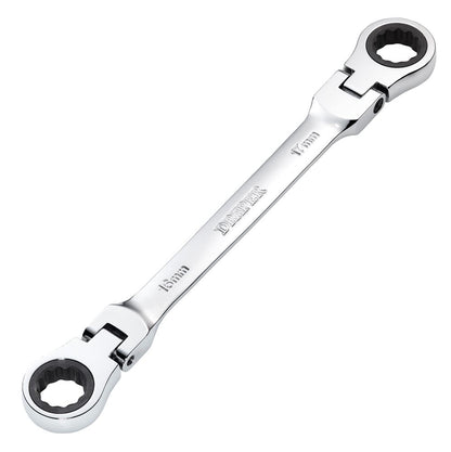 Draper 16X17 FLX RATCHET RING SPANNER 27756 27756 HI-TORQÂ® Metric Flexible Head Double Ring Ratchet Spanner