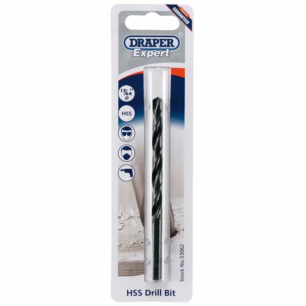 Draper 17/64 HSS TWIST DRILL PCKD 53062 Imperial HSS Drill Bits