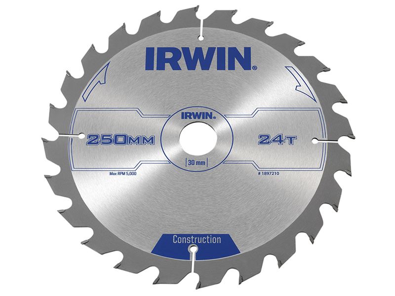 IRWIN� 1897210 General Purpose Table & Mitre Saw Blade 250 x 30mm x 24T ATB
