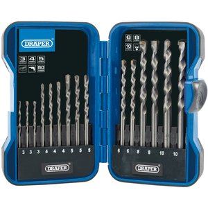 Draper 15PC MASONRY DRILL BIT SET 18550 18550 Masonry Drill Bit Set (15 Piece)