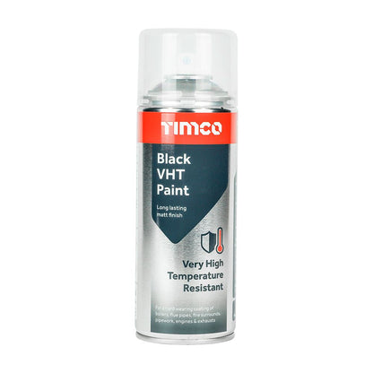 TIMCO VHT Paint Black Black 380ml Pack 1.0