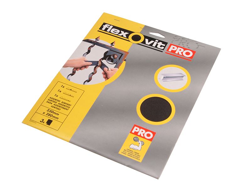 Flexovit 63642558253 Emery Cloth Sanding Sheets 230 x 280mm Very Fine 150G (25)