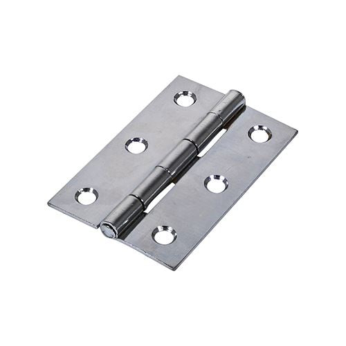 TIMCO Butt Hinge Fixed Pin P/Chrome 100 x 70 Pack 2