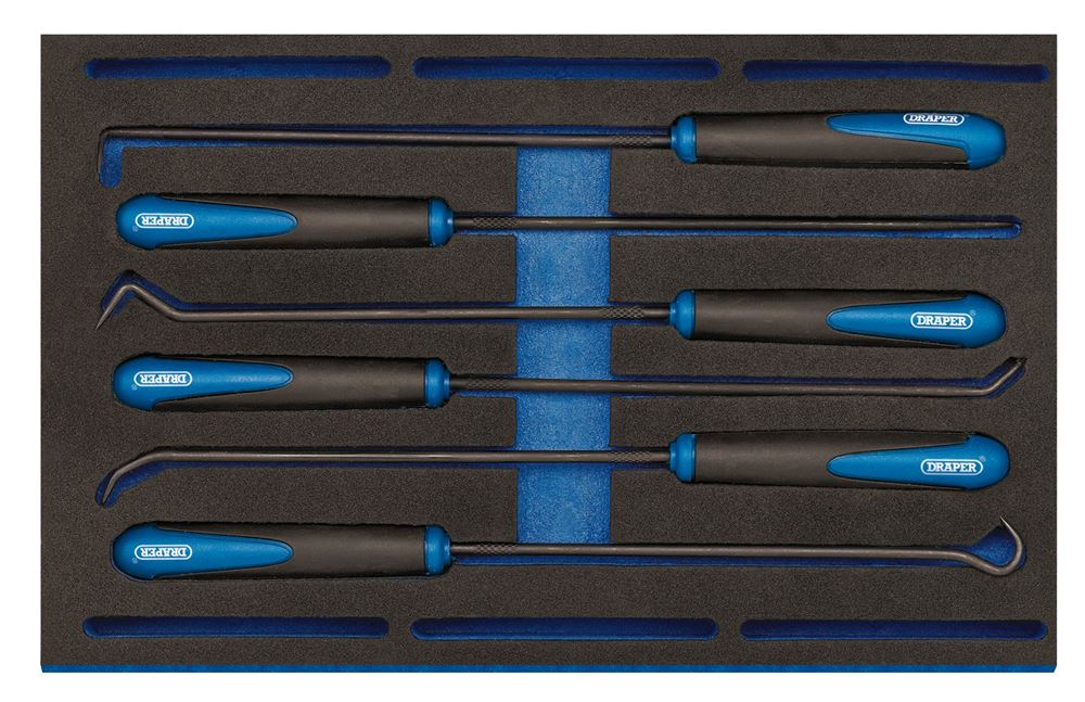 Draper 6PC PICK SET 63494 Long Reach Hook and Pick Set in 1/4 Drawer EVA Insert Tray (6 Piece)