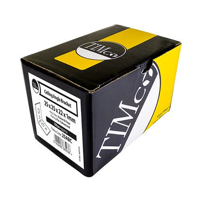 TIMCO Ceiling Angle Bracket 25 x 25 x 22 x 1mm Pack 100