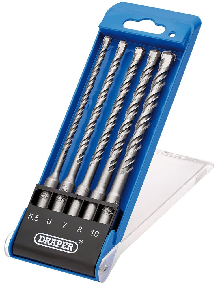 Draper SDS PLUS DRILL BIT SET - 5PCS 09105 SDS Plus Drill Bit Set (5 Piece)