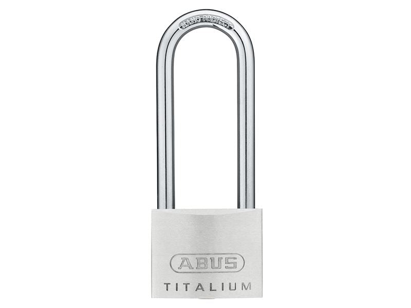 ABUS 56208 64TI/50mm TITALIUM� Padlock 80mm Long Shackle
