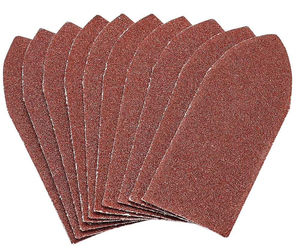 Draper 32X92 80GA/O H&L ABR.SHEETPK10 99261 Assorted Pack of Ten Hook and Loop Aluminium Oxide Sanding Sheets (32 x 92mm)