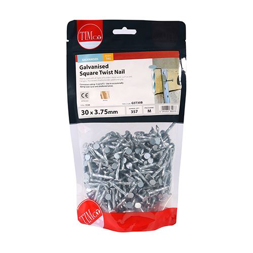 TIMCO Square Twist Nail - Galvanised 30 x 3.75 Pack 1