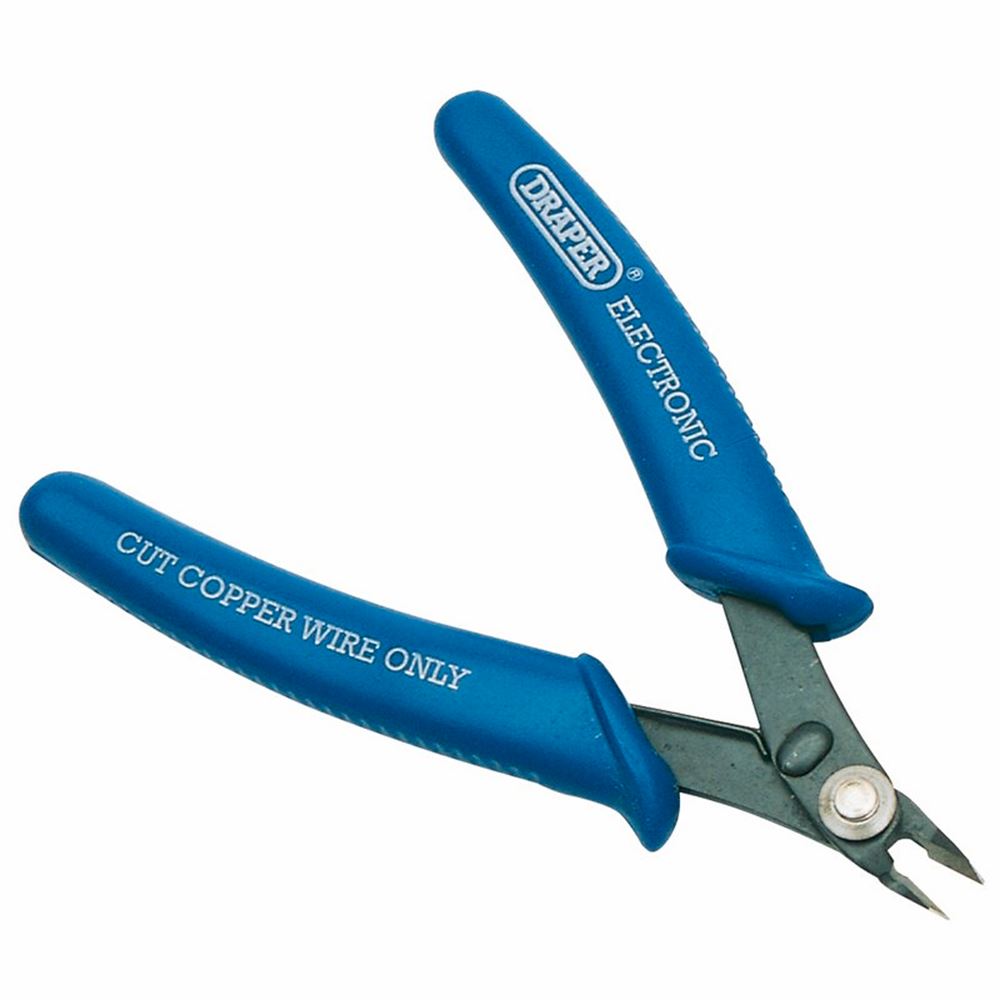Draper FLUSH CUT NIPPER 130MM 52589 130mm Flush Cut Electronics Nippers