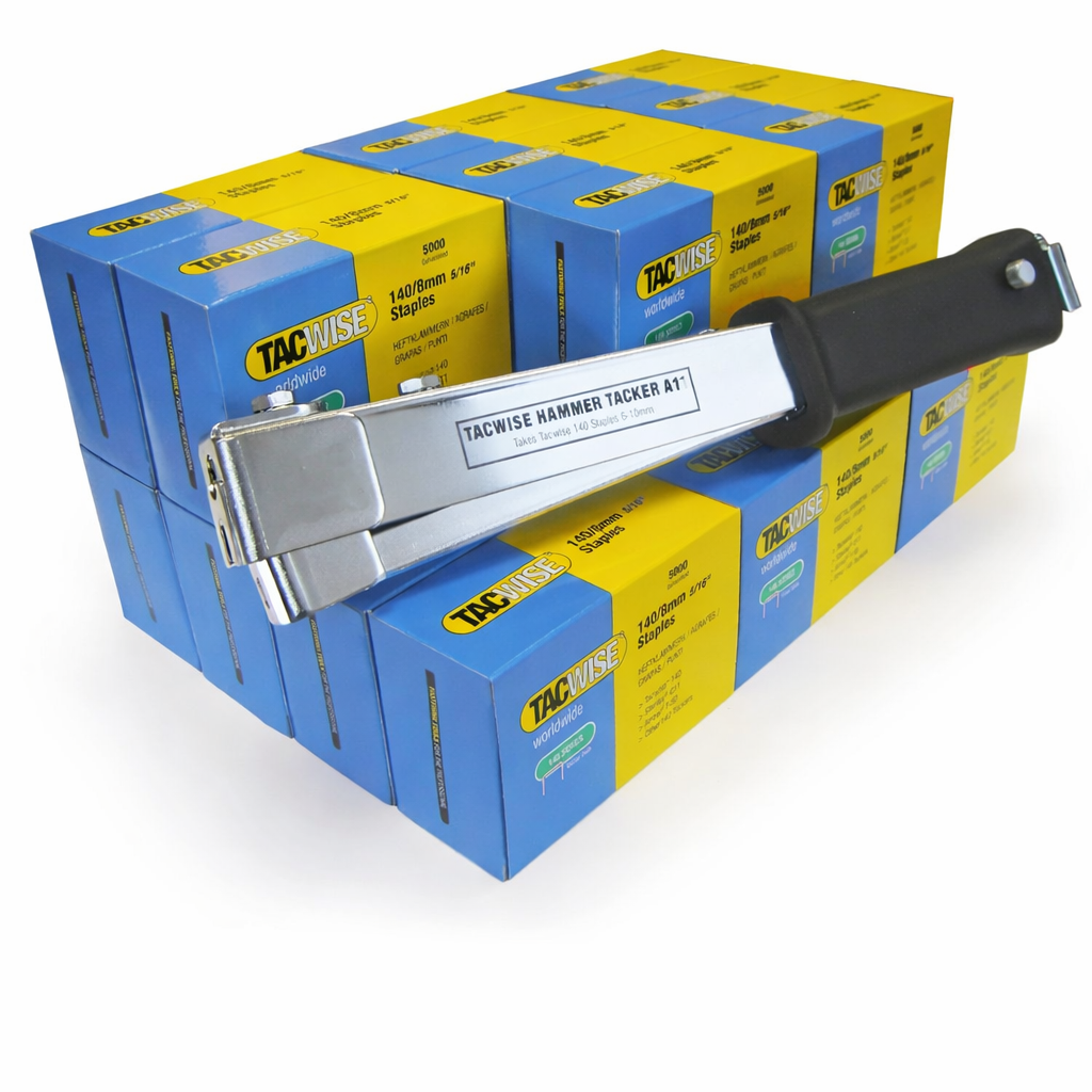 Tacwise A11 Hammer Tacker Staple Gun Heavy Duty Roofing 75000 140 8mm Staples